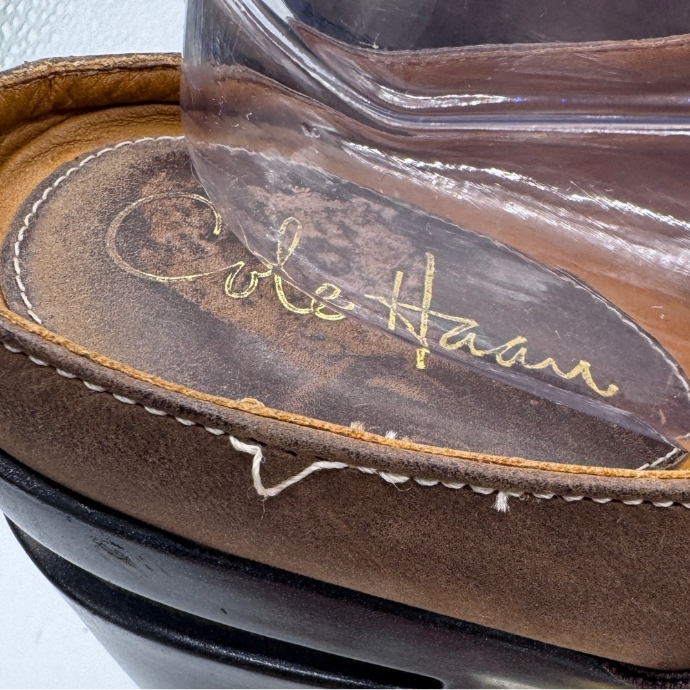 Women’s Brown Suede Slip-On Heeled Clogs - Picture 12 of 13